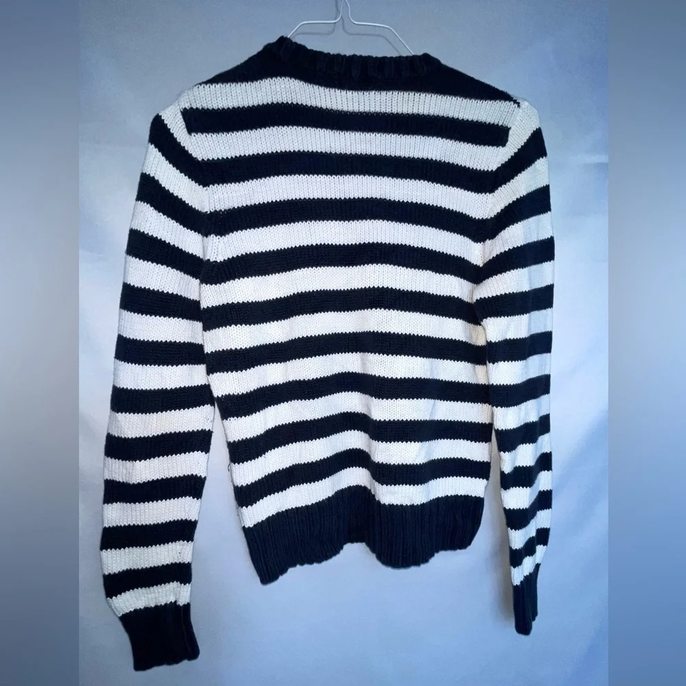 J. Crew Navy Blue‎ and White Striped Sweater